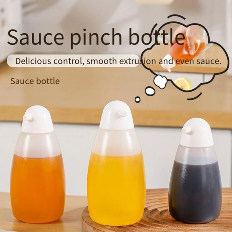 Botella exprimida multifunción de gran capacidad, dispensador de aceite de oliva, tarros de almacenamiento para ensalada de tomate y salsa, 200/300ml