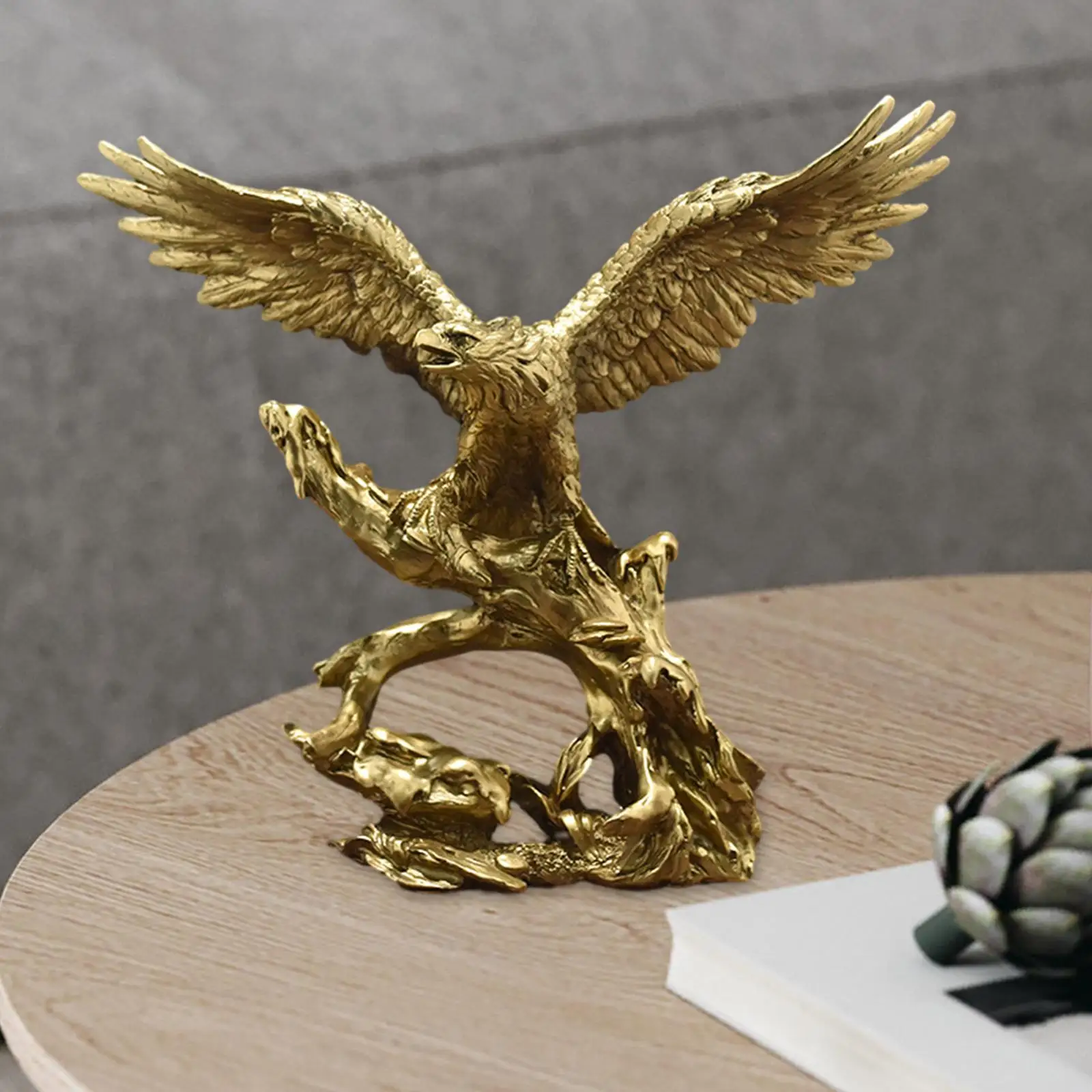 

Eagle Figurine Collectible Housewarming Gift Animal Sculpture Ornament Statue for Living Room Tabletop Office Home Bookcase