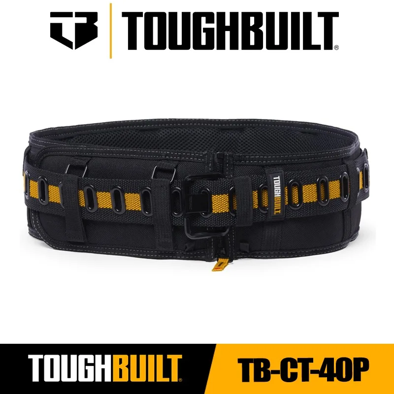 TOUGHBUILT TB-CT-40P Padded Belt Steel Buckle Back Support Thickened and Widened Metal Buckle Waist Toughbuilt Protection Belt