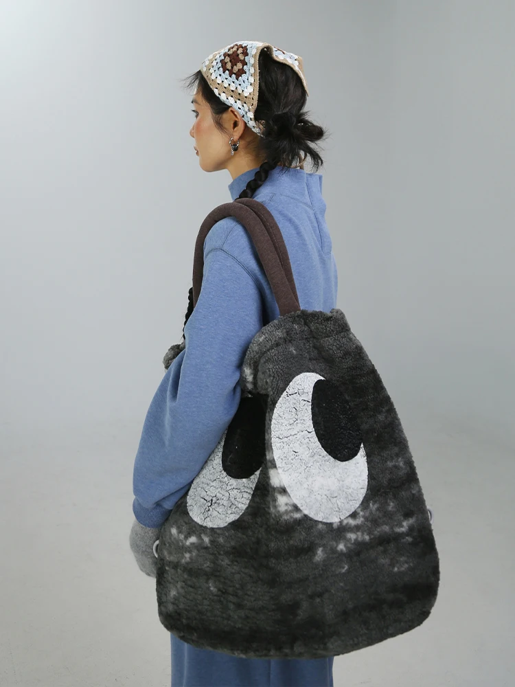 

Autumn/Winter Fashion New Plush Single Shoulder Women Bag With High Quality And Large Capacity Bucket Tote Bag For Women Trendy