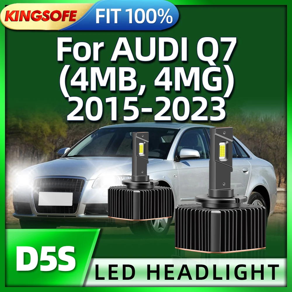 

KINGSOFE 2PCS LED Headlight D5S HID Bulbs Car Lights 30000LM For AUDI Q7 4MB 4MG 2015 2016 2017 2018 2019 2020 2021 2022 2023