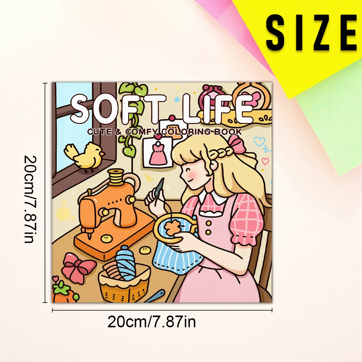 SOFT LIFE LEUK & COMFY kleurboek voor volwassenen Leuke cartoonpatronen tekenboek Perfect schildercadeau voor feest en verjaardag