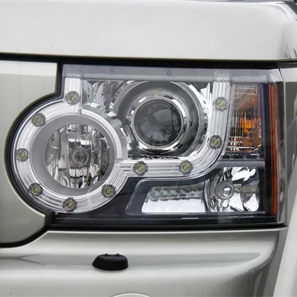 Tampas da lâmpada da cabeça do carro, escudo do farol, abajur transparente, lampcover para Land Rover Discovery 4 2010-2013