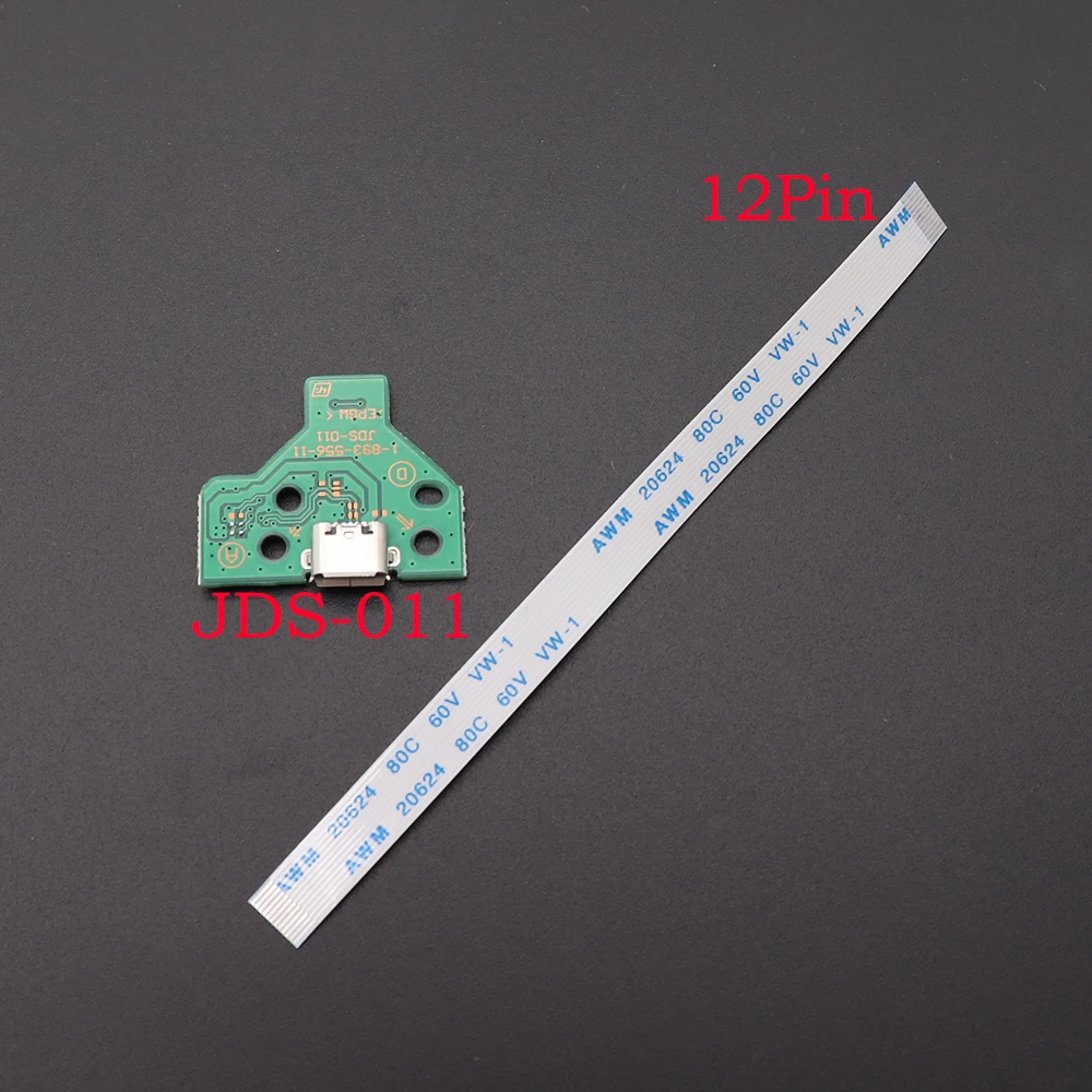 1pc USB Charging Port Socket Circuit Board For 12Pin JDS 011 030 040 055 14Pin 001 Connector For PS4 Controller