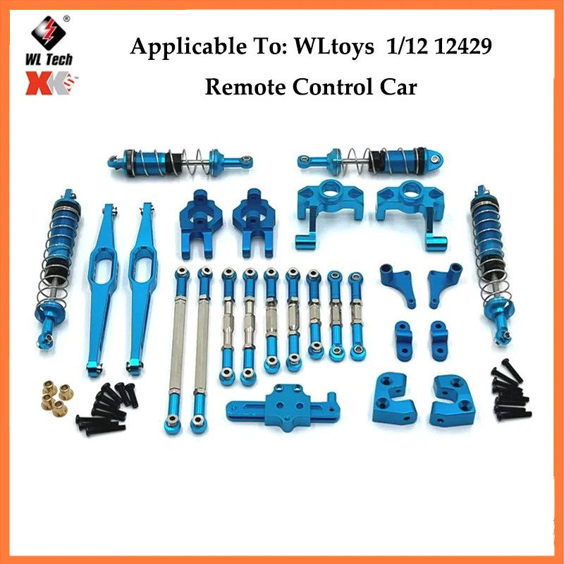 Wltoys-Barra Amarre Metal Para Coche Teledirigido Accesorios Copa Dirección Amortiguador Delantero Y Trasero Para Camión 12429