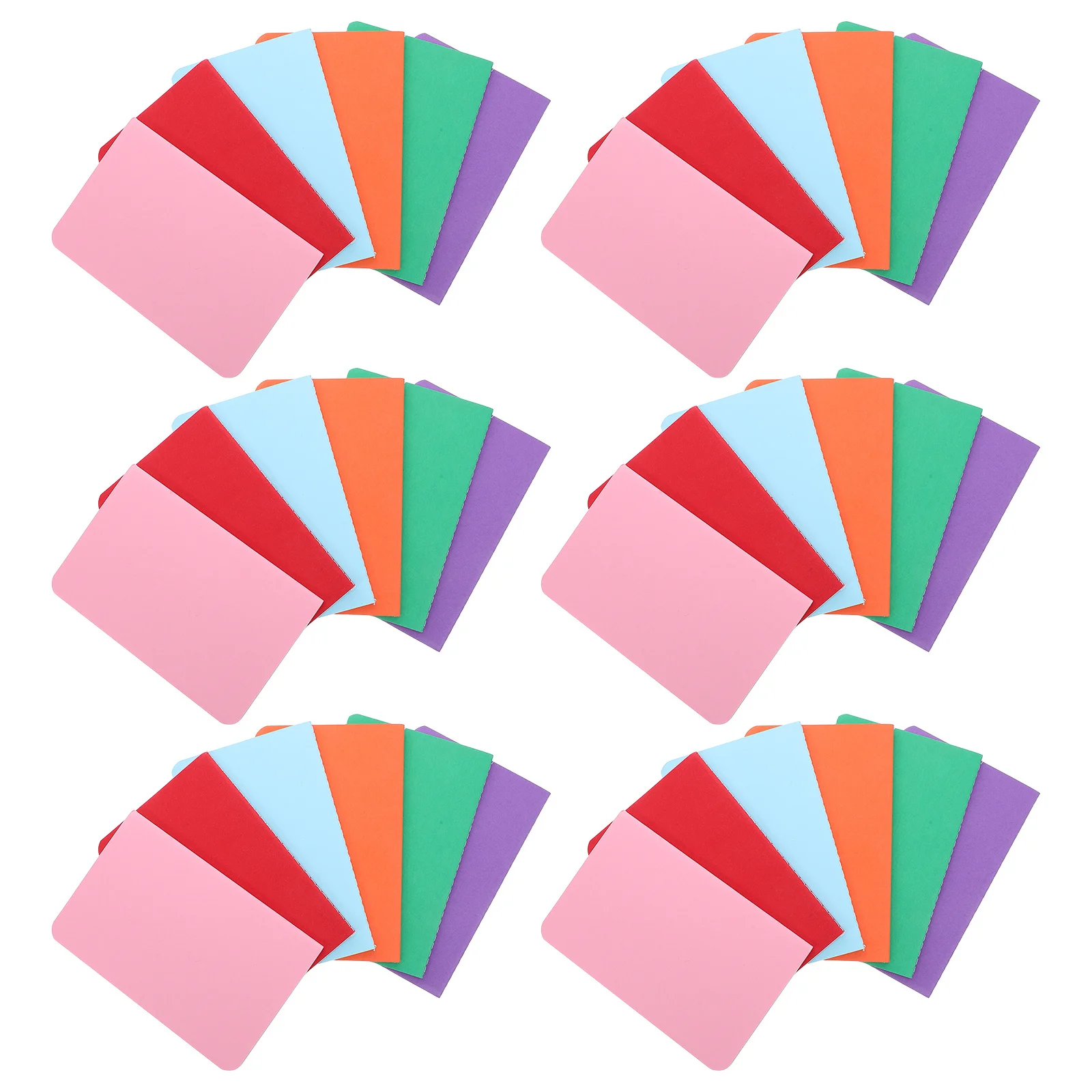 36 قطعة دفتر جيب صغير A6 دفاتر ملاحظات مبطنة حزمة كبيرة غطاء كرافت نابض بالحياة محمول للسفر مجلة الكتابة مكتب المدرسة