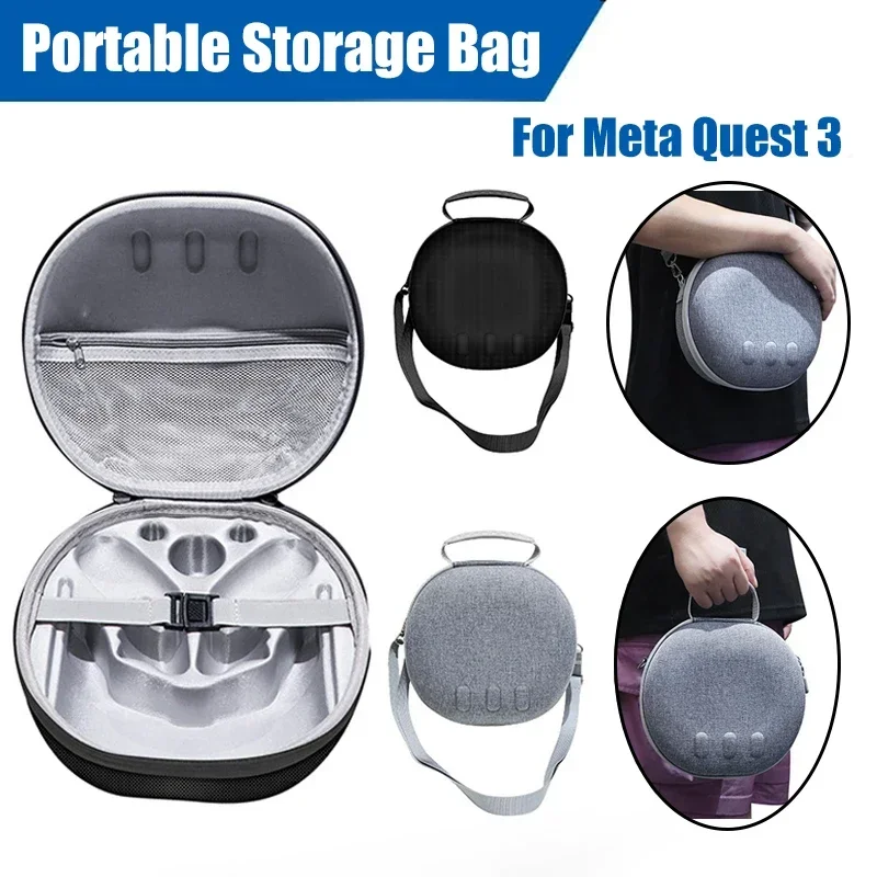 

Portable Case For Meta Quest 3 Travel Carrying Case VR Larger Capacity Storage Bag For Quest 3 Protective Bag VR Accessories