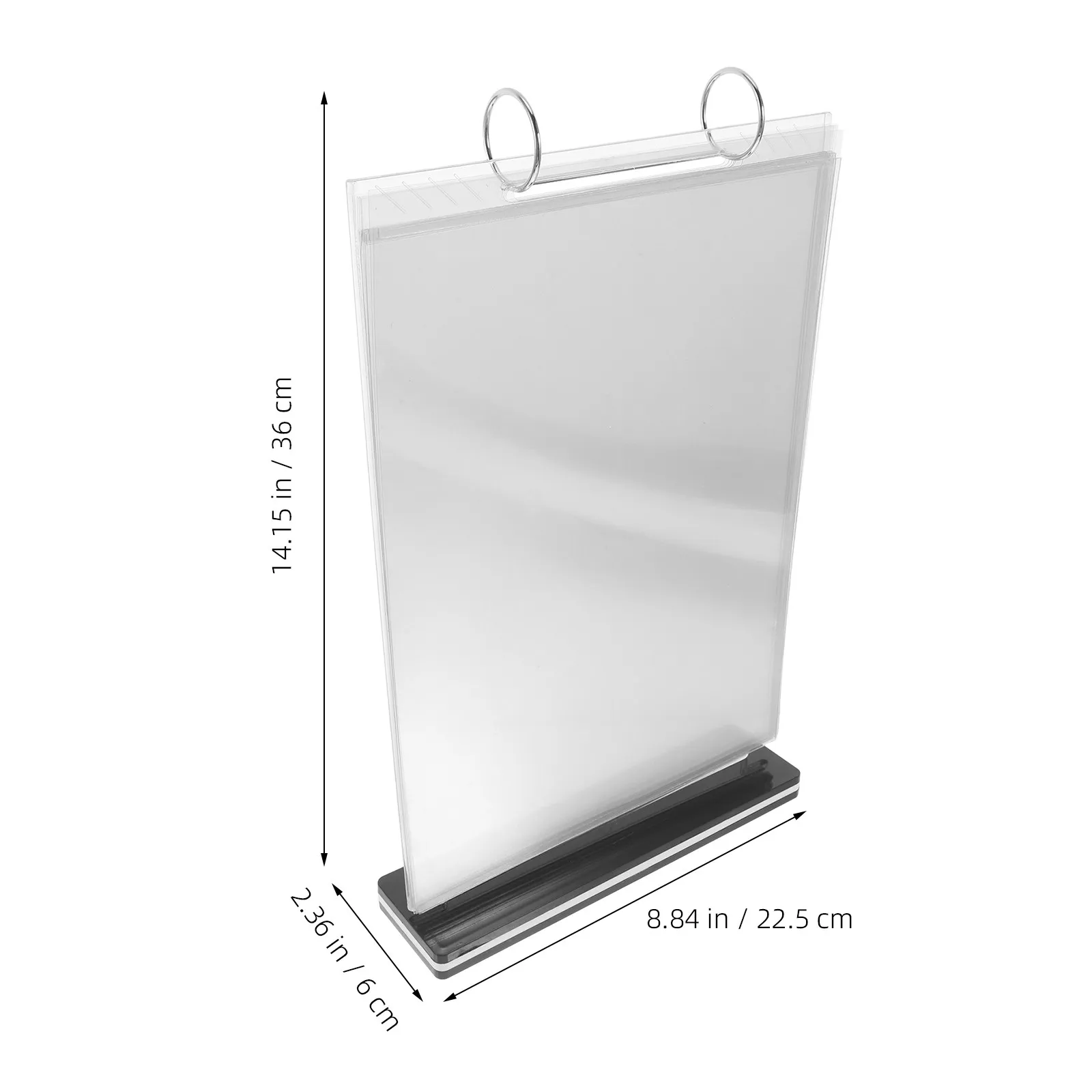 A4 6 Vertical Flip Acrylic Display Stand Menu Sign Holder Double Sided Transparent Desktop Table Display for Restaurants