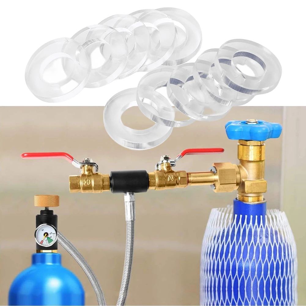 10PCS Seal Gaskets Replacement Silicone O Rings Seals Gaskets Portable CO2 Quick Adapter Gaskets for Soda Machine