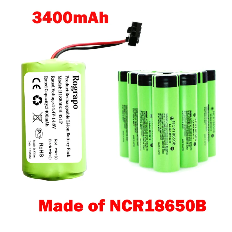 Nowy 14.4V 3400mAh/2800mAh UR18650ZY-4S1P-AAM INR18650 M26-4S1P H18650CH-4S1P akumulator litowo-jonowy do iBoto / Polaris odkurzacz