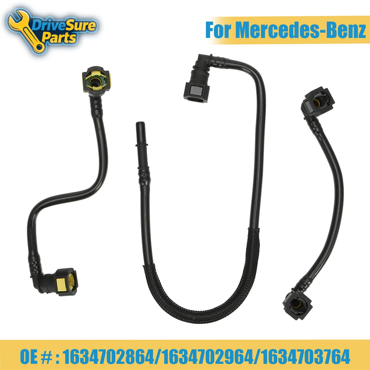 

For Mercedes 1998-2005 W163 ML320 ML430 ML55 1634702864 1634702964 1634703764 3PCS New Fuel Filter Hose Lines
