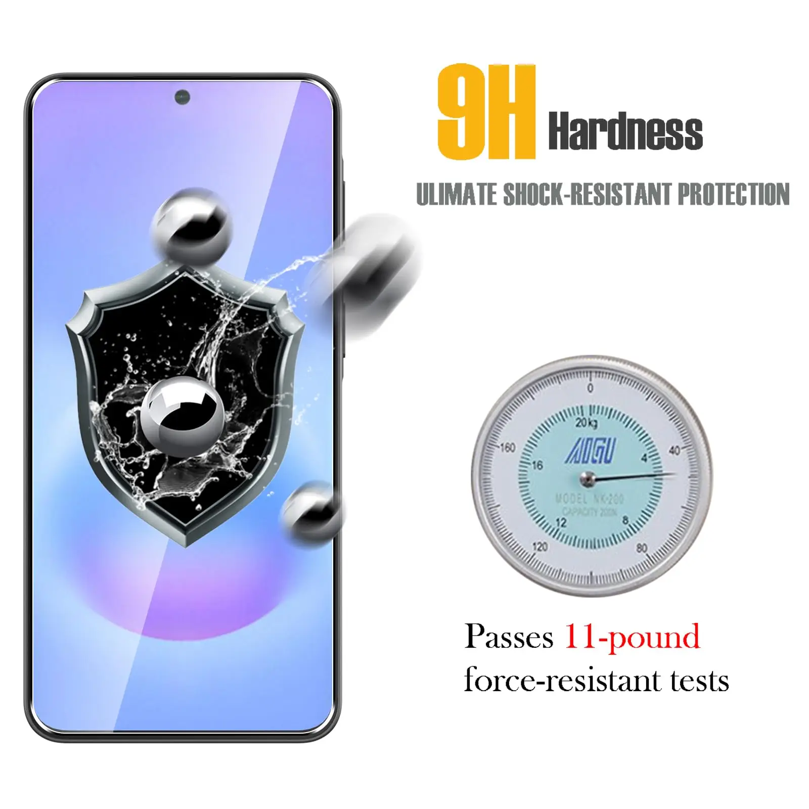 Displayschutzfolie für Samsung Galaxy A57 5G 6,7 Zoll, gehärtetes Glas, HD-Kristall-Mica, 9H, kratzfest, stoßfest, kompatibel mit Hüllen – Detail 3