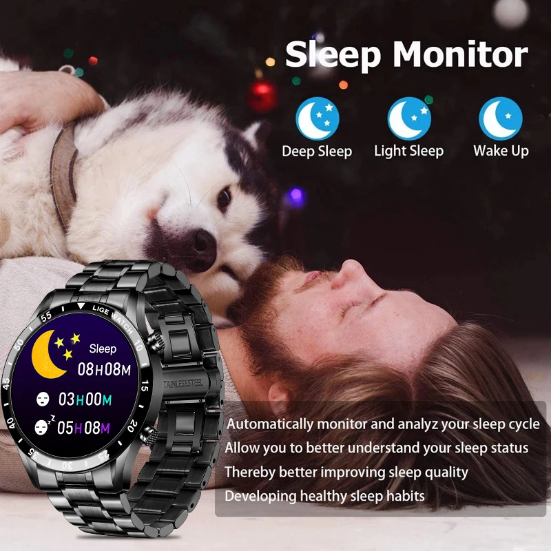 FOXBOX Hot Sales Smart horloge Sportarmband Fitness Waterdicht Voice Music Draadloos bellen Mannen Vrouwen Smartwatch Gratis verzending