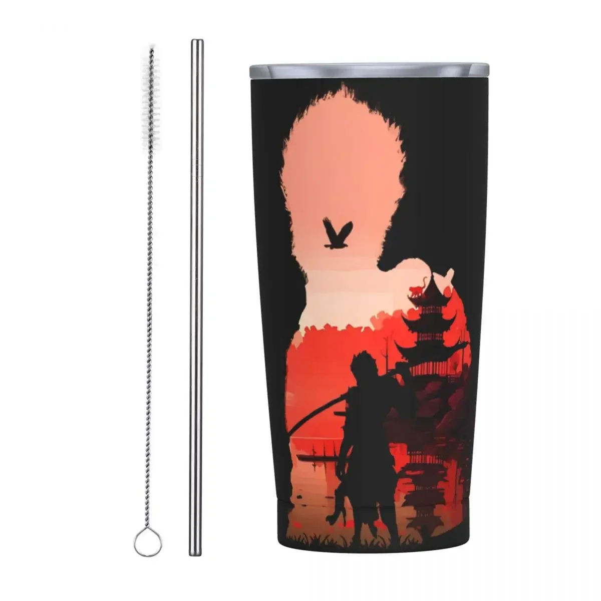 Black Myth Wukong Gaming Insulated Tumbler with Straws 2024 New Game Stainless Steel Coffee Mugs Office Home Car Bottle Cup 20oz