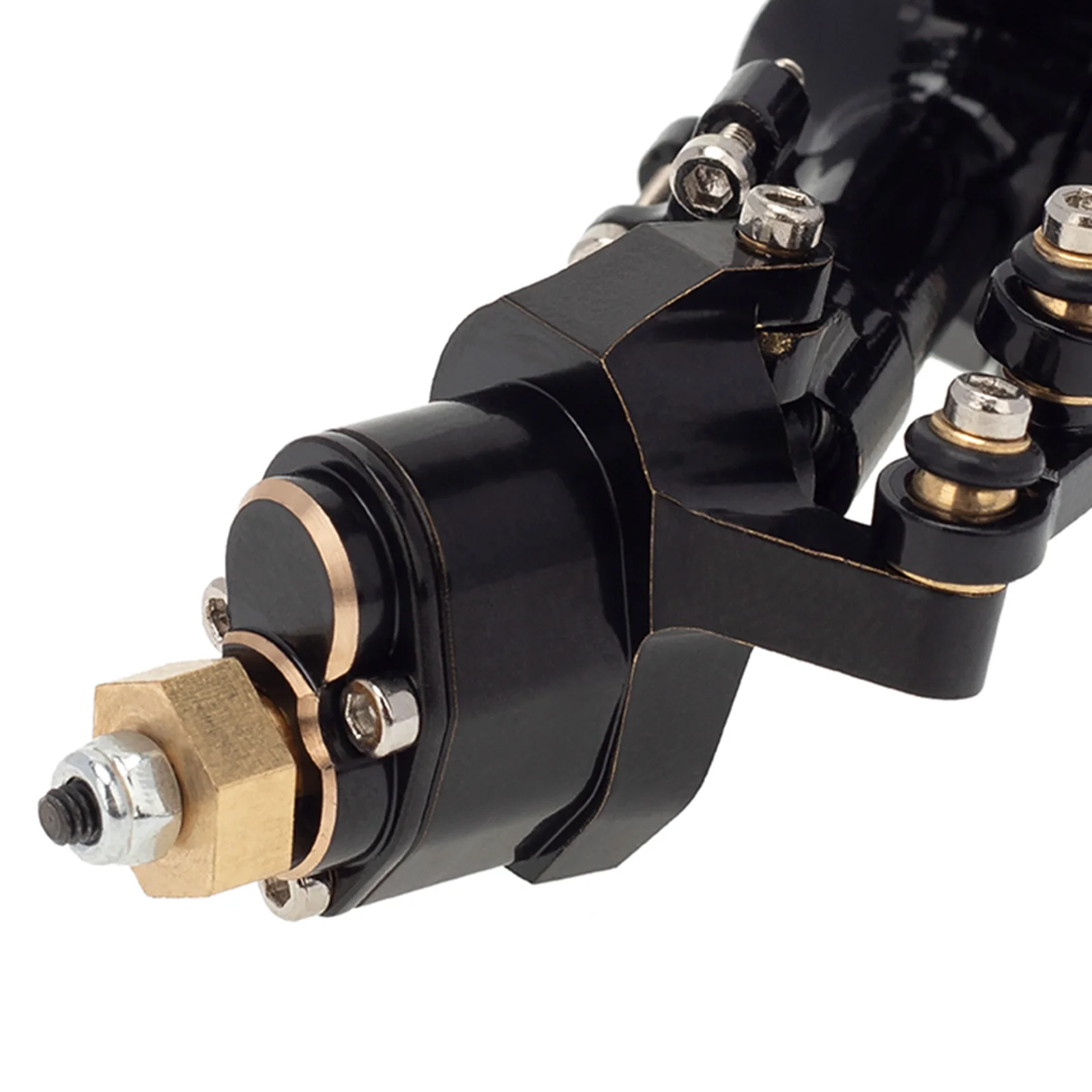 مجموعة محور البوابة النحاسية شديدة التحمل لأجزاء ترقية المحور الأمامي والخلفي لسيارة جيب رانجلر 1/24 محوري SCX24 C10 لـ AXI00002 AXI0005 Rc