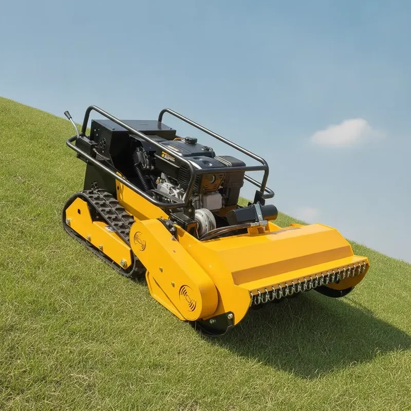 Latest Crawler 764CC Remote Control Flail Lawn Mower Self-Propelled Mower Garden Yard Orchard RC Flail Mower
