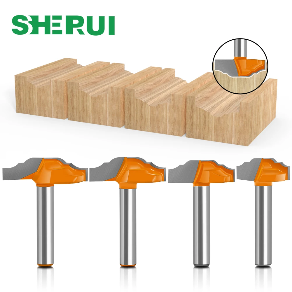 4 Stuks 6 Mm 1/4 "Schacht Kastdeur Router Bit Dunne Dubbele Zijdeur Router Bit Garen Router bit Trimmen Machine Frezen Router Bit