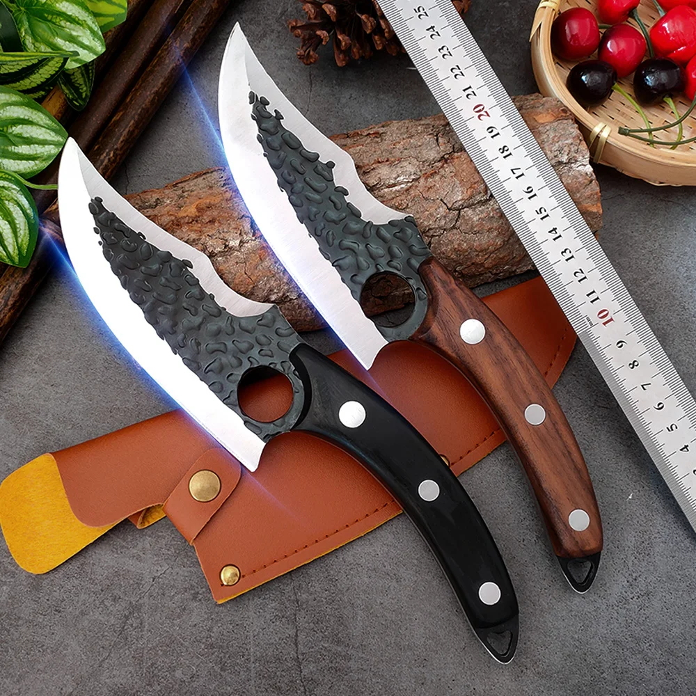 

6'' Forged Boning Fishing Knife Stainless Steel Kitchen Meat Cleaver Cooking Cutter Butcher Knife Handmade Knife