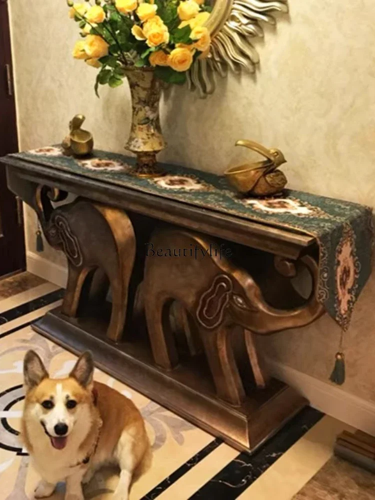

ld14 French retro neoclassical European entrance table American decorative foyer cabinet