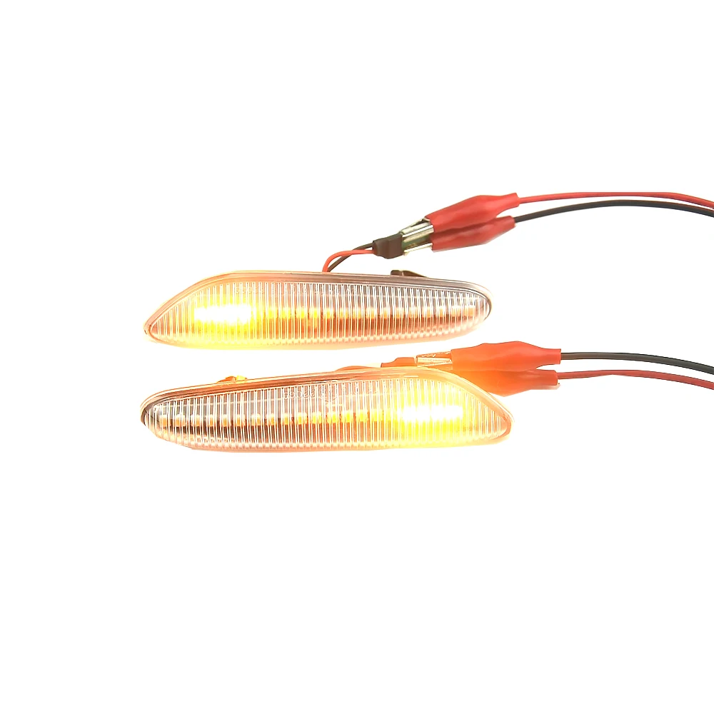 Dynamic Flowing LED Turn Signal Side Marker Light Blinker Lamp For BMW E90 E91 E92 E93 E60 E87 E82 E46
