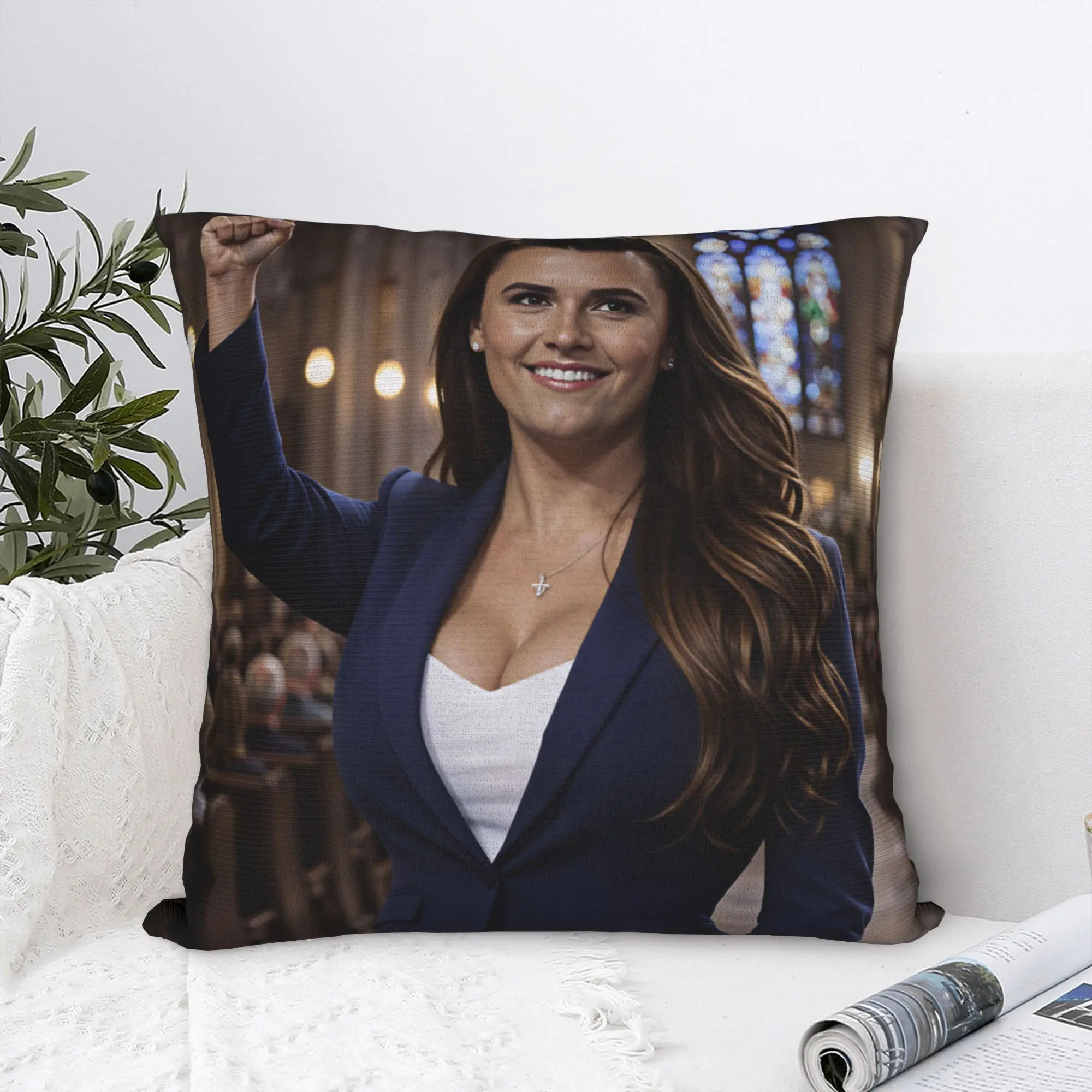 Charlie Kirk Church Power Pose Meme Pillow Case  Print Pillow Cover For Sofa Couch Bed Living Room Retro Trendy Pillowcases