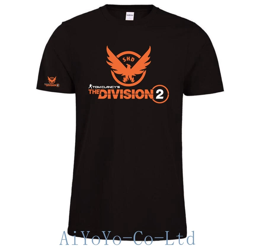 The Division 2 Tom Clancy\'s SHD PS4 Gry PC XBOX TShirt Męski Hip Hop Męski Gra T Shirt Damski T-Shirt XS-XXXL GG-65