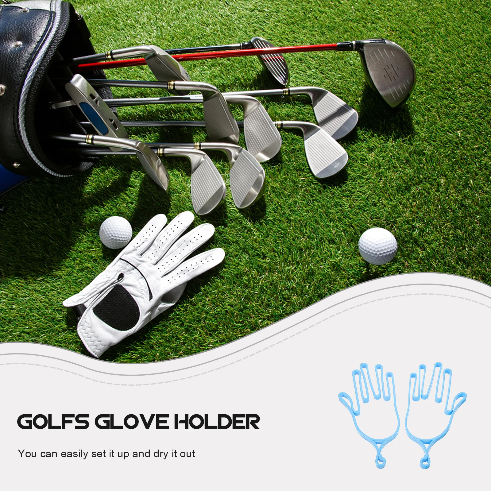 

2Pcs Golf Glove Stretcher Durable PP Material Portable Lightweight Glove Support Drying Frame Practical Golfs Gloves Stretcher