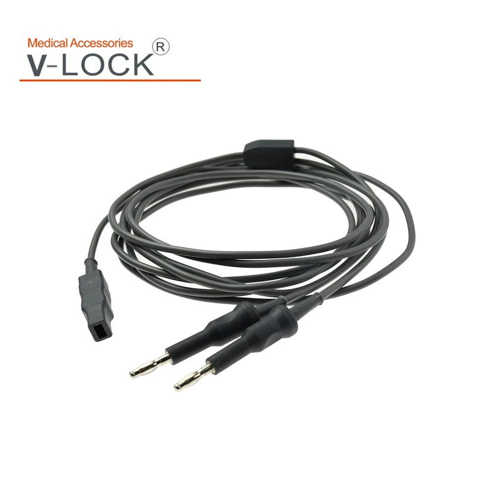 2020 V-LOCK best reusable bipolar forceps adapter cable for IEC  silicone cable anti high temperature sterilization