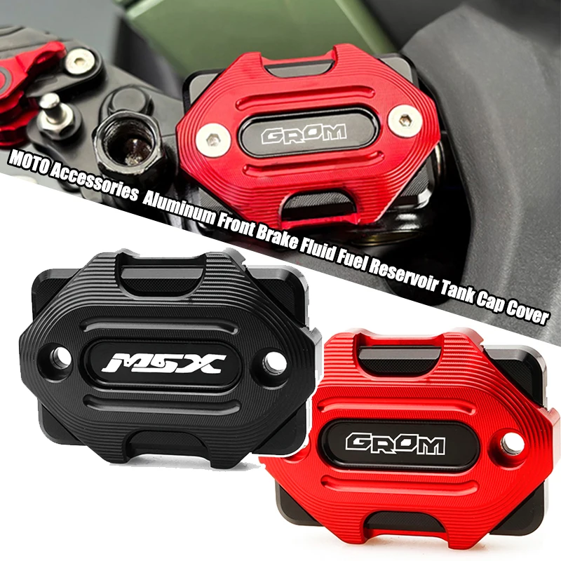 

For Honda Monkey MSX125 Grom MSX 125 GROM125 ADX 125 MOTO Accessories Aluminum Front Brake Fluid Fuel Reservoir Tank Cap Cover