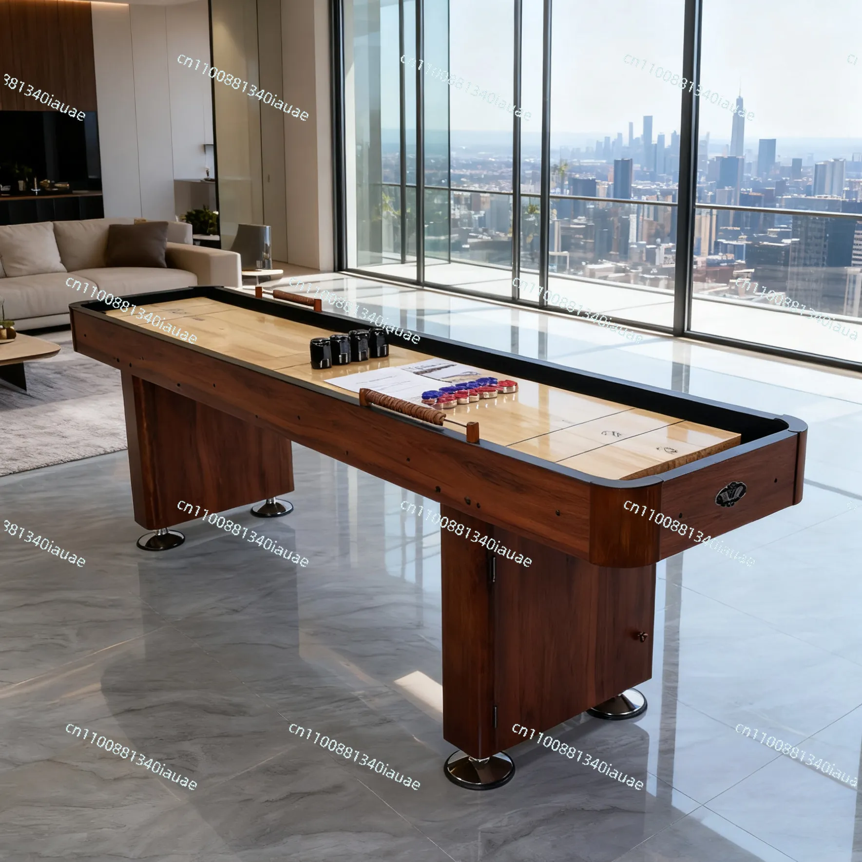 

Стол для шаффлборда из массива дерева, новый, для дома, для фитнеса, для занятий спортом, для занятий песочными упражнениями