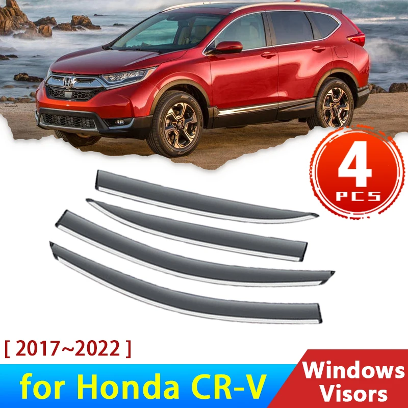 

Windscreens for Honda CRV CR-V CR V 2017~2022 2018 Accessories Car Side Window Visors Cover Rain Eyebrow Guards Wind Deflectors