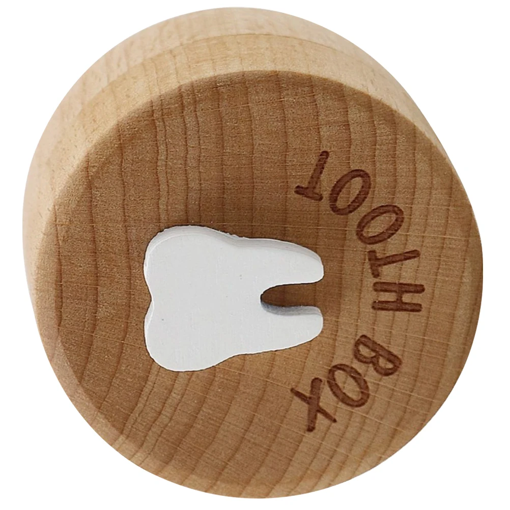 Caixa de dentes de bebê para crianças, suporte de cabelo fetal, coletor de armazenamento de madeira, organizador de lembrança, recipiente memorial de longo prazo