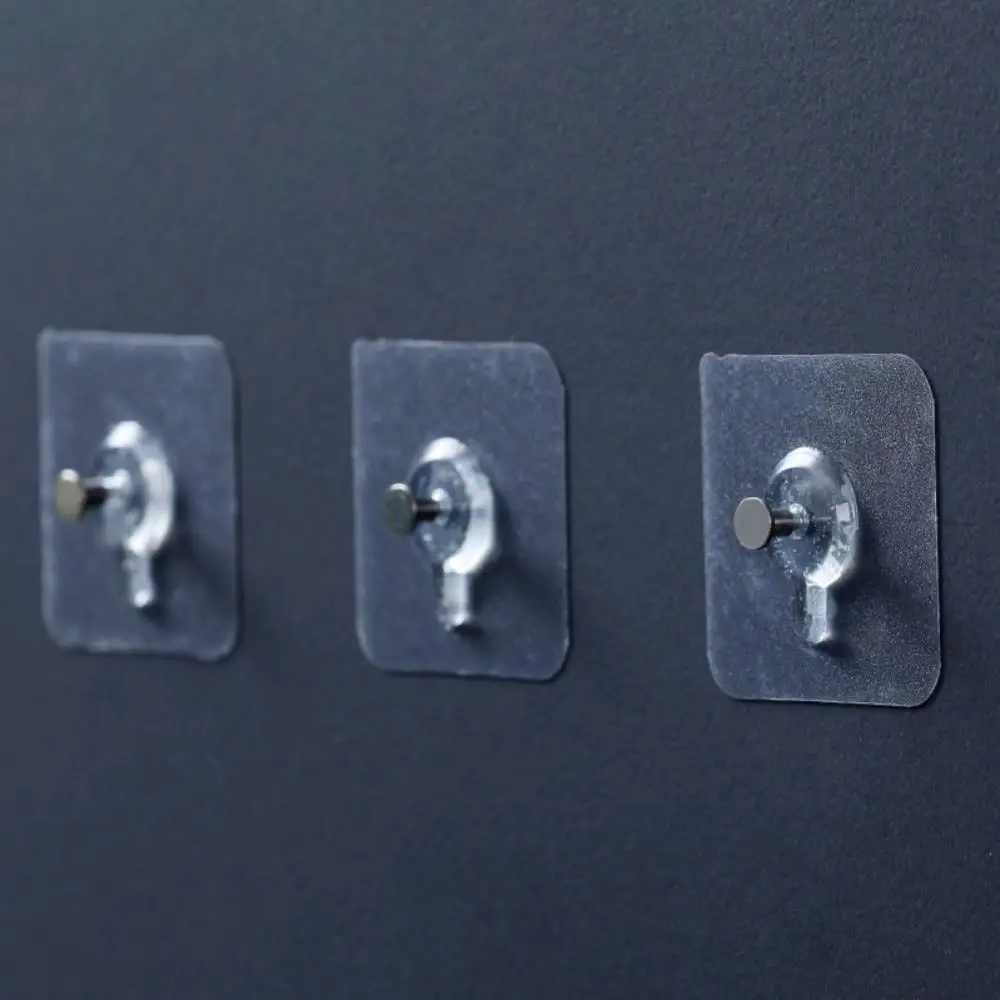 Wieszak ścienny mocny klej paznokcie trwały przezroczysty śruba z haczykiem łazienkowy do łazienki wodoodporna ściana plakat bezspoinowy ścienny hak