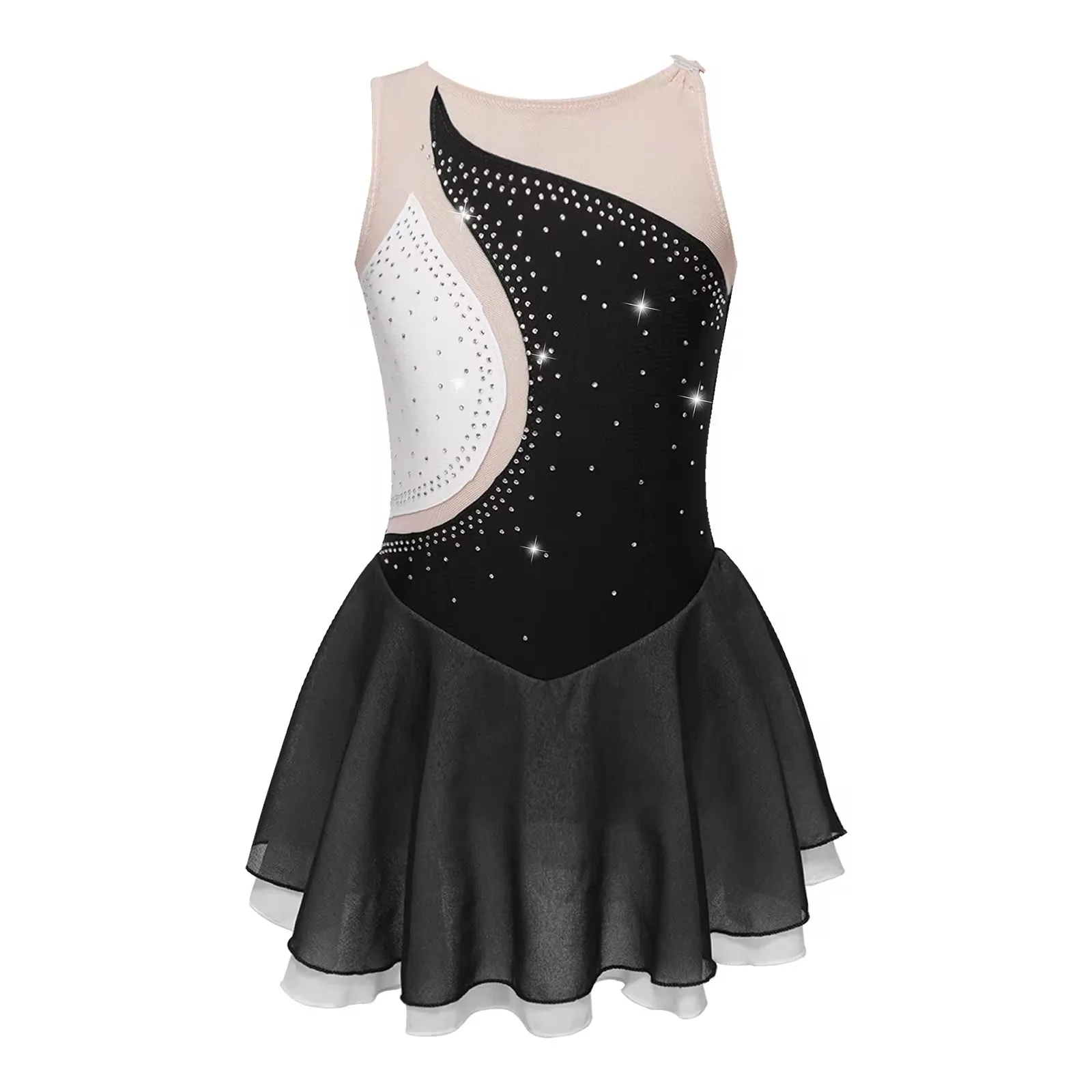 Traje de baño de gimnasia para niñas, leotardo de Ballet brillante, tutú de bailarina, vestido de baile, patinaje sobre hielo, ropa de Ballet