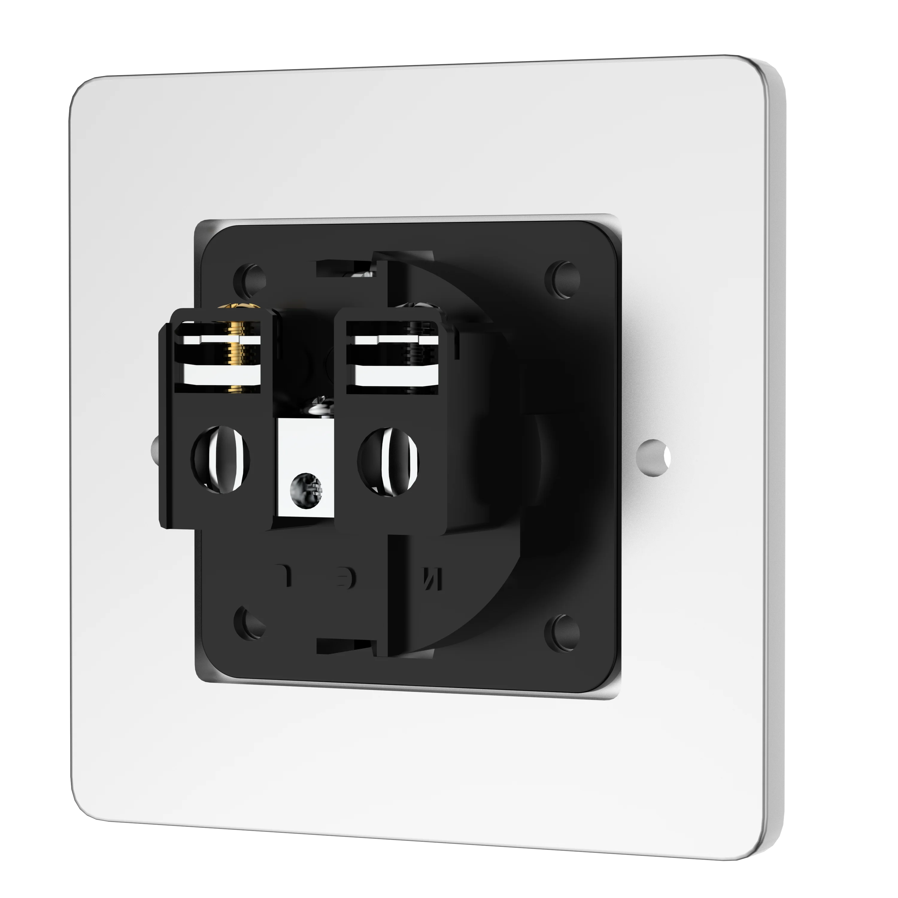 1 Stück Audiocrast Steckdosen-Wandplatte 250V 16A Rhodium-beschichtete Schuko-Steckdosen Schuko Elektrisch Europäisch Deutsch – Detail 6