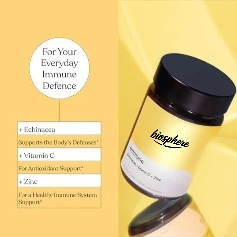 

60 капсул, натуральная эхинацея, витамин С и цинковая иммунная система, поддержка здоровья, вегетарианская диетическая добавка для повышения иммунитета