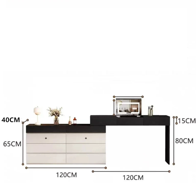Set Glass Top Dressing Tables Corner Household Long Matching Makeup Table Beauty Bedroom Coiffeuse De Chambre Furniture Home