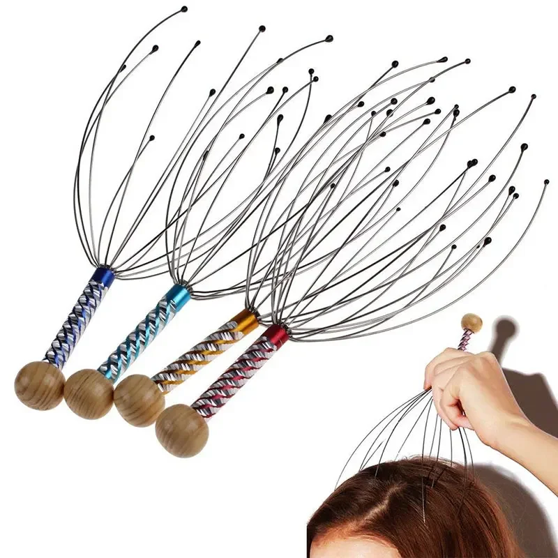 1pcs Head Neck Scalp Massager Massage Octopus Equipment Stress Release Relax Health Care Tool #82196