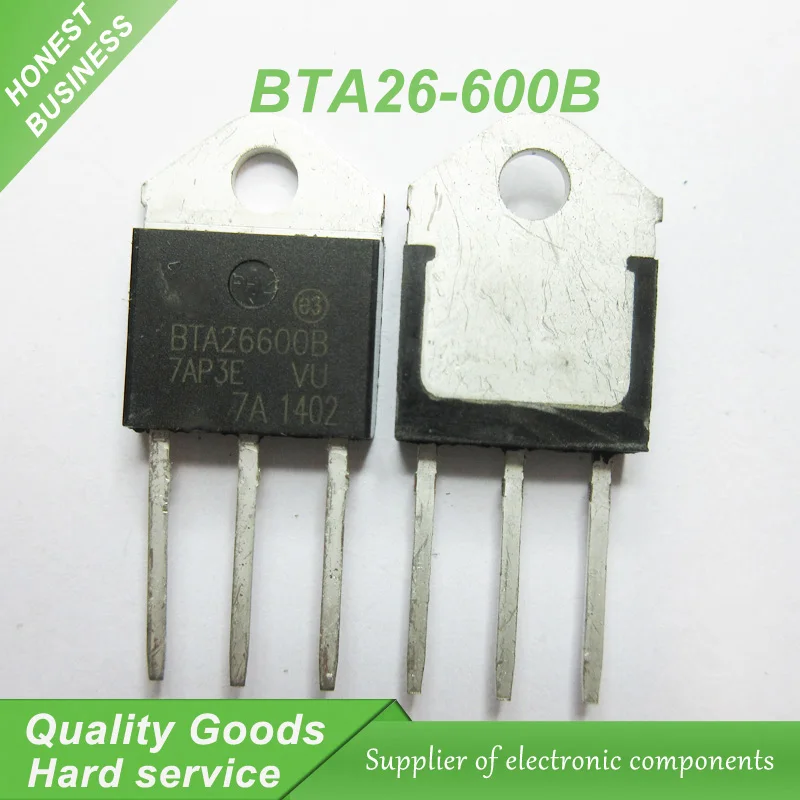 5pcs BTA26-600B BTA26600B BTA26-600 BTA26600  Triacs 25 Amp 600 Volt  TO-3P new original