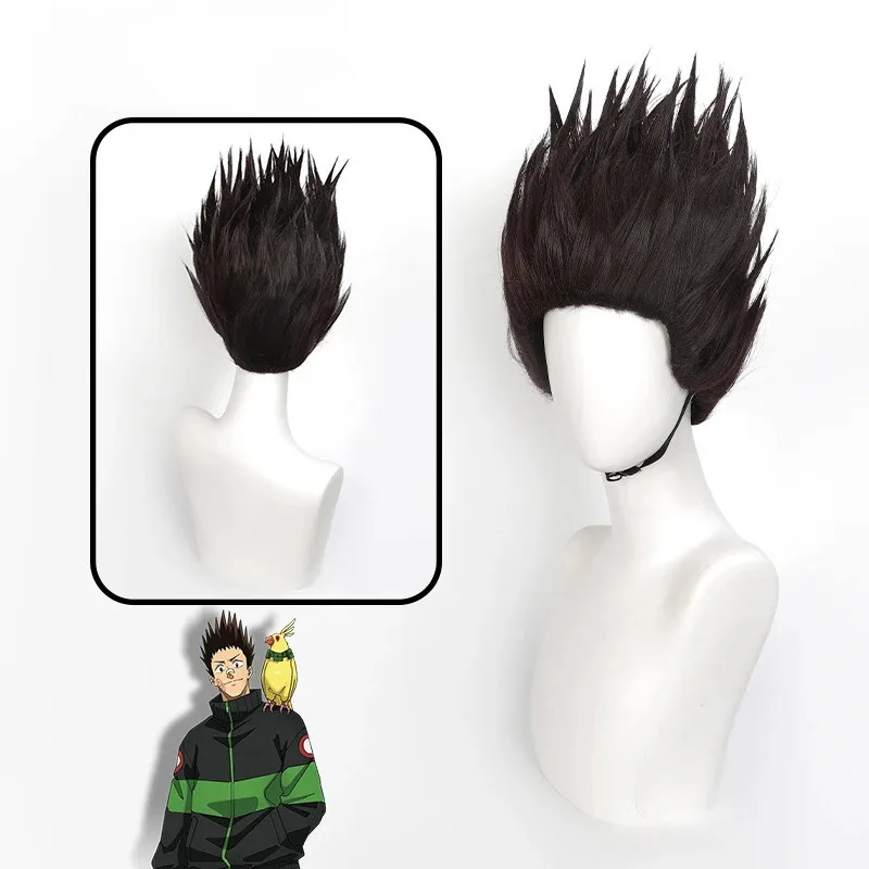 

Heisuke Mashimo Cosplay Wig Anime Sakamoto Days Spiky Dark Brown Hair Halloween Party Carnival Con Props for Women Men Boys