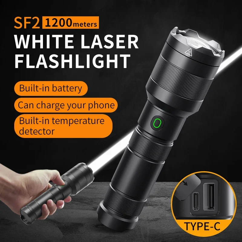 Multifunctional Rechargeable 500 Lumens Camping Hunting Torch with Power Bank Waterproof White Flashlight