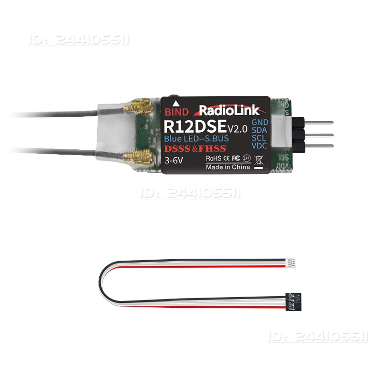 RadioLink R6DS R6DSM R9DS R12DS R12DSM R12DSE 6/9/10/12CH 2.4G Receptor para RC Carro Robô Drone AT10II/AT10/AT9S Pro/AT9S/AT9