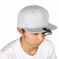 New High Quality Portable 5 LED Hat HeadLamp Rotatable 2 Colors Clip Headlamp Ultra Bright Hat Clip Light Outdoor Fishing