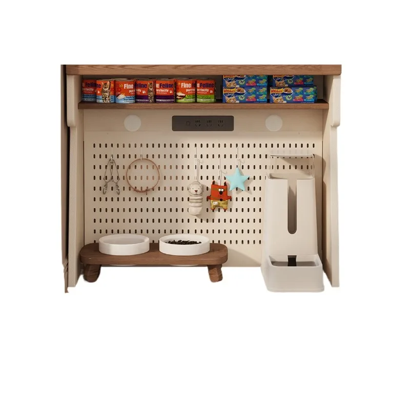 Cat canteen shelves, storage solid wood side cabinets