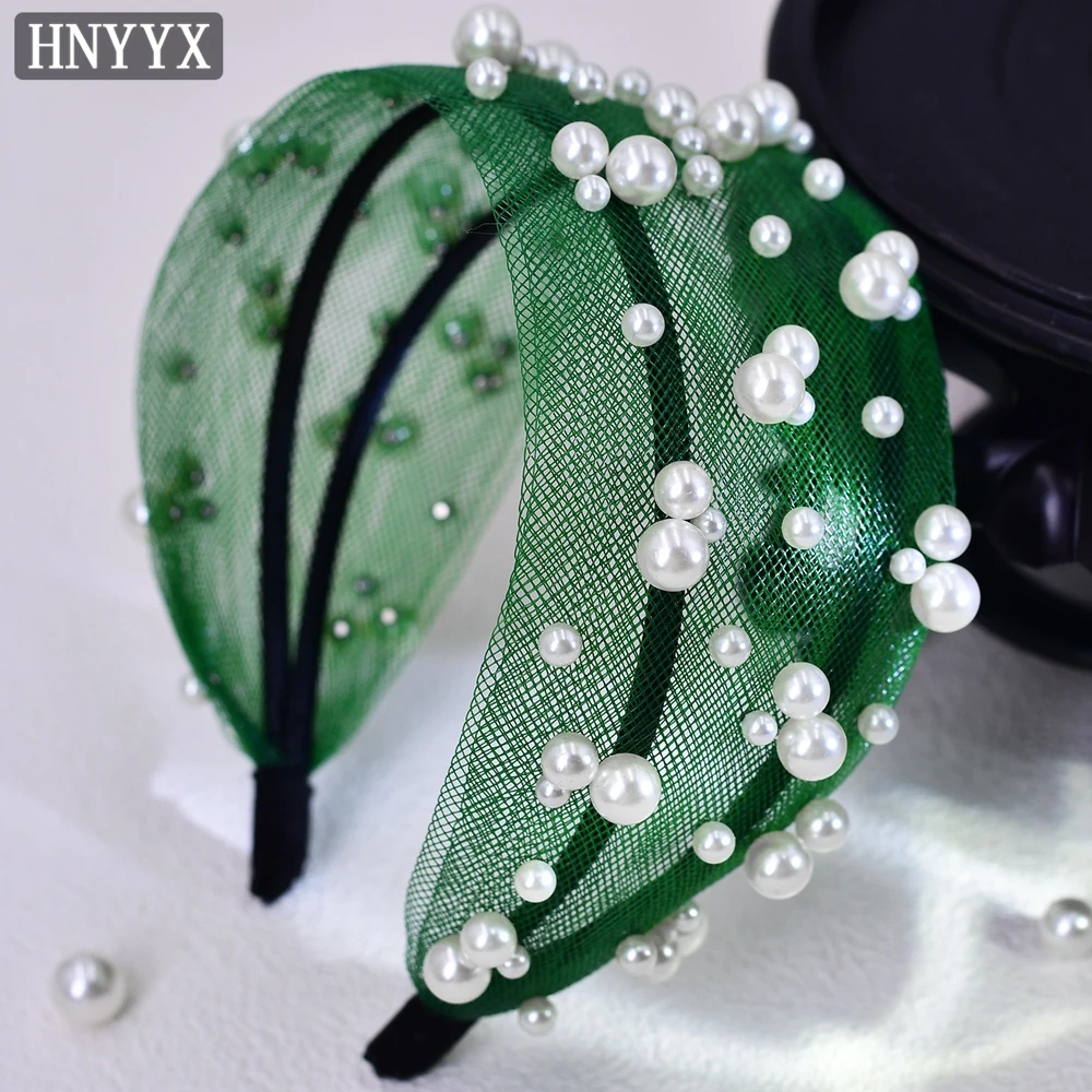 YouLaPan رائعة العروس الزفاف الدانتيل عقال اليد مطعمة اللؤلؤ مزين أنيقة السيدات مأدبة حزب أغطية الرأس YXA06