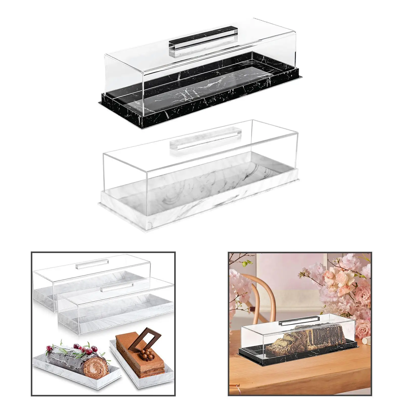 Bakery Pastry Display Case Acrylic Display Box for Event Weddings Banquet