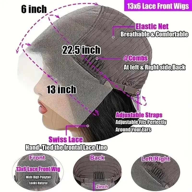 100% capelli umani brasiliani 13x6 osso dritto HD parrucche anteriori in pizzo per capelli umani 40 pollici 13x4 parrucca frontale in pizzo per le donne pre pizzicate