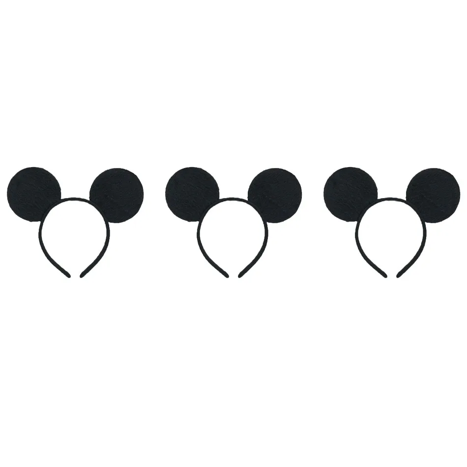 3/6/12 teile/los Mädchen Maus Ohren Solide Bogen Ohren Stirnband für Geburtstag Party Liefert und Maus Themen Kostüm Cosplay Dekoration
