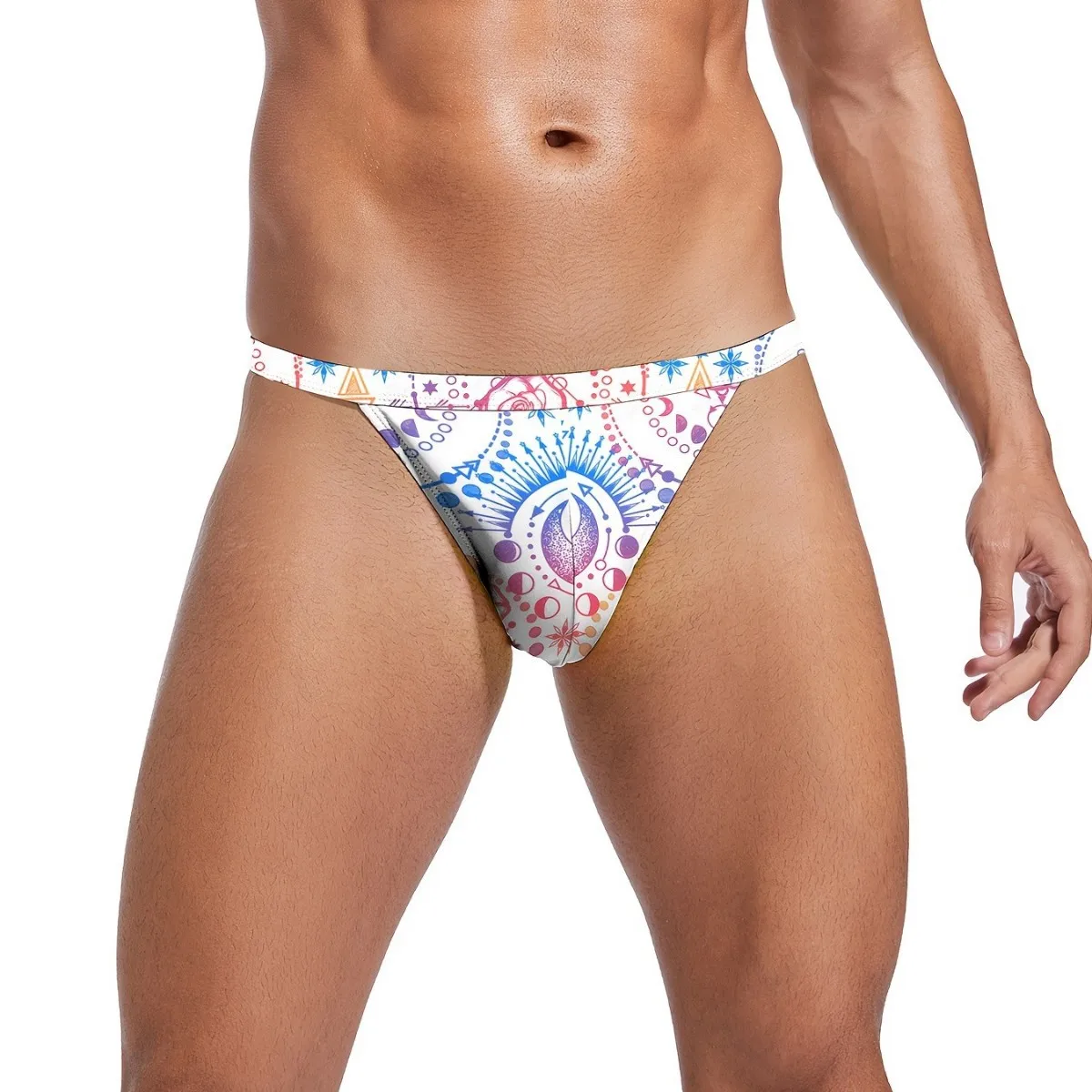 

Oreign Trade Other Sexy New Fashion Printed Men's Low-rise Triangular Swimming Trunks Anti-embarrassment Swimming Trunks