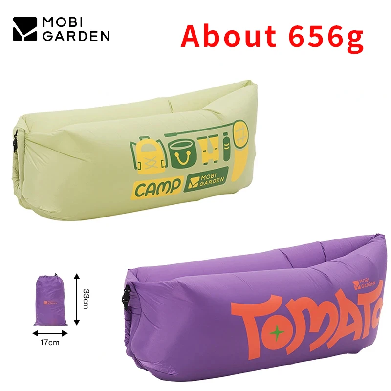 MOBI GARDEN Inflatable Sofa 210T Polyester Wear-Resistant Tear Resistant Water Resistant With Large Opening 3-Second Fast Inflat